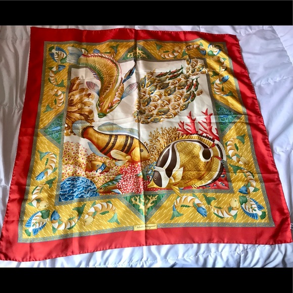 Salvatore Ferragamo Accessories - AUTHENTIC SALVATORE FERRAGAMO TROPICAL SILK SCARF